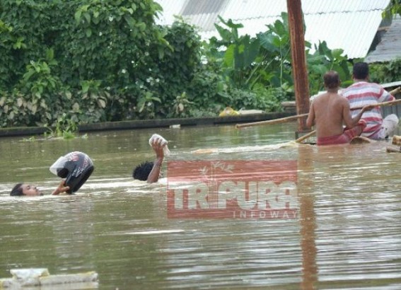 Flood dangers increased at Kailashahar